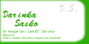 darinka sasko business card